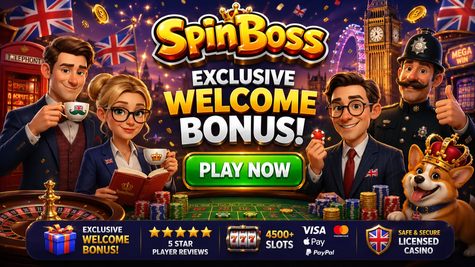 SpinBoss casino — exclusive welcome bonus for UK players